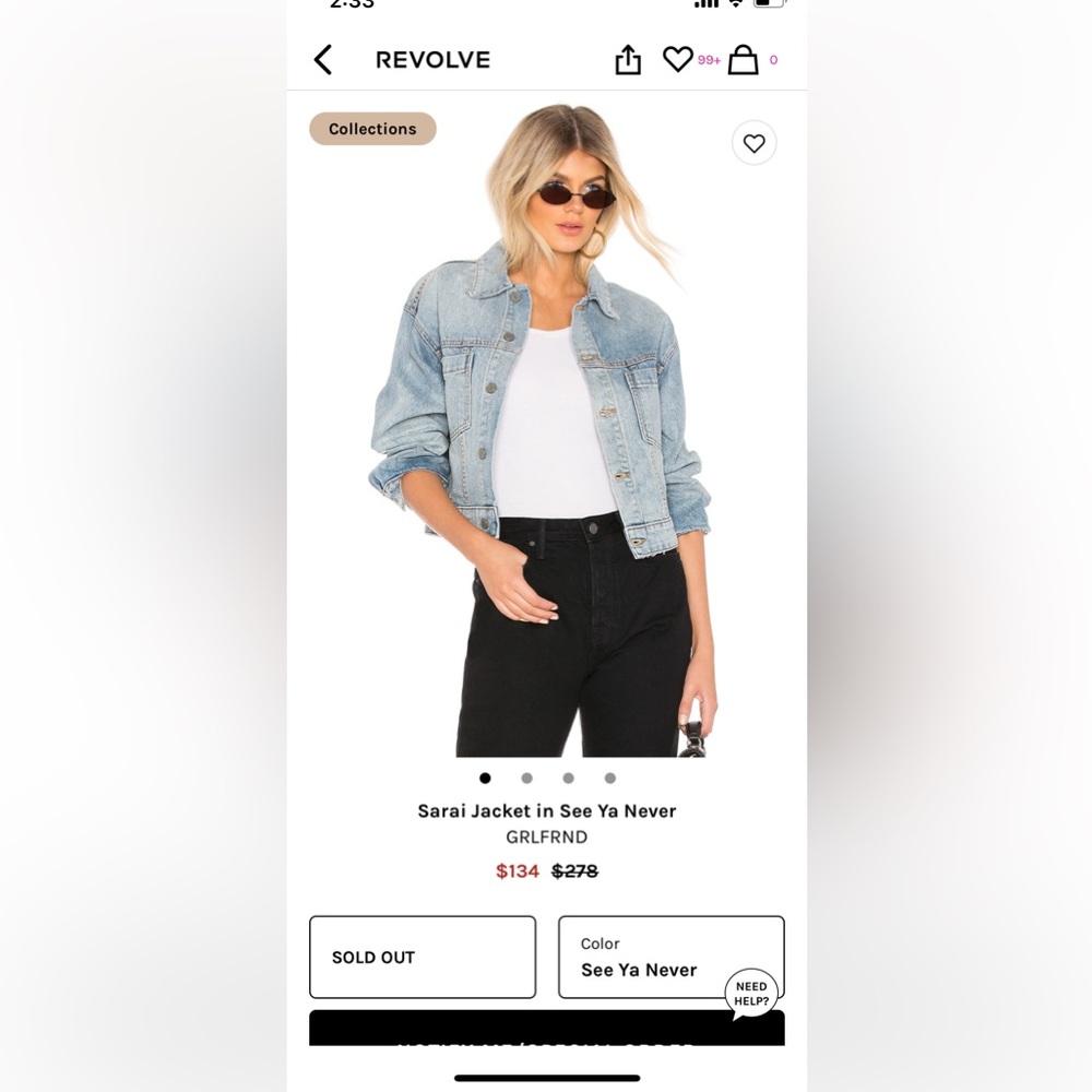 Grlfrnd Jean jacket